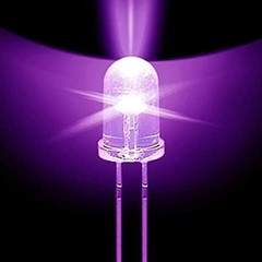 100PCS Super Bright 5Mm round Uv/Purple Led Emitting Diode F5 LED Light for DIY