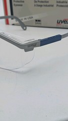 New NOS UVEX Astrospec 3000 Clear Lens Safety Glasses Made In USA Blue Silver