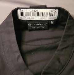 Chef Works Black Short Sleeve Chef Coat Jacket Med. – Polycotton Workwear Coat