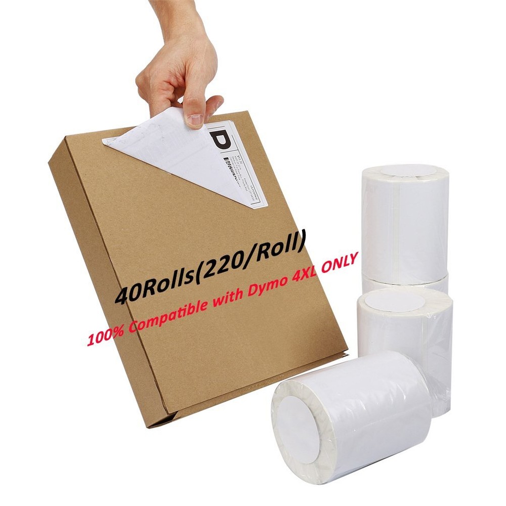 40 Rolls 4″x6″ Internet Postage Shipping Labels Dymo Compatible 1744907 For 4XL
