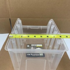 12- Store House Large Clear Stacking Bins 12-3/4″ L x 8-1/4″W x 6″H Storage Tool