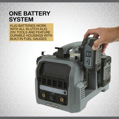 Klutch Cordless Welder Kit, KLiQ 20V, 200 Amps, 4-Pack 8.0Ah Batteries,