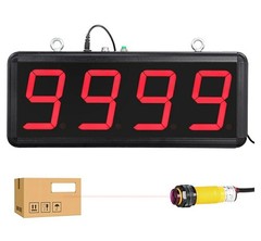 Digital LED Counter 4″ Digits Display People Visitor Item Counter w/Remote