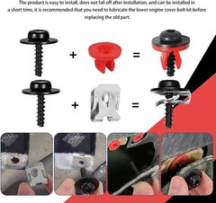10x Engine Splash Shield Screw Bolt Clip Kit for Ford Focus Fusion Escape Explor