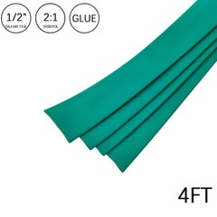 2:1 Heat Shrink Tubing Tube 1/2″ Green Glue Waterproof Dual Wall Wires Wrap