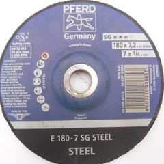 9 Pack Pferd Grinding Wheel 7″ x 1/4″ x 7/8″ E 180-7 SG for Steel
