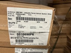 TRANS-KOTE® 0010690PK Laminating Film 2 Pack 1.5 Mil 25″x500′ 1″ core Gloss PET