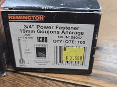 x2 ⚡ REMINGTON 3/4″ POWDER FASTENERS No.58047 Qty: 100
