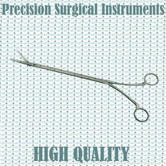 Thoracoscopic Metzenbaum Scissors Curved Dissector VATS Surgical Clamp Set 3 Pcs