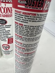 (Lot of 5) RainBuster 12000 RTV Silicone Sealant Adhesive Aluminum 10.3oz