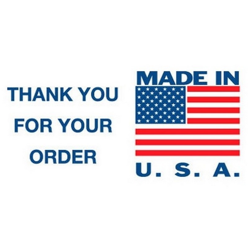 3″ x 5″ Thank You for Your Order Made In USA Labels (500 per Roll)