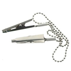 Dental Premium Metal Chain Bib Napkin Holder Clip Flexible Crocodile Clip 40cm