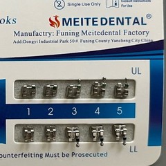 20 Sets Dental Metal Brackets MIM Monoblock Mini MBT 022 345 hooks Mesh Base