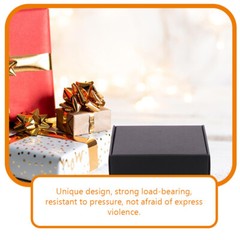 15pcs Small Corrugated Mailer Boxes with Lids for Mailing and Packaging Black