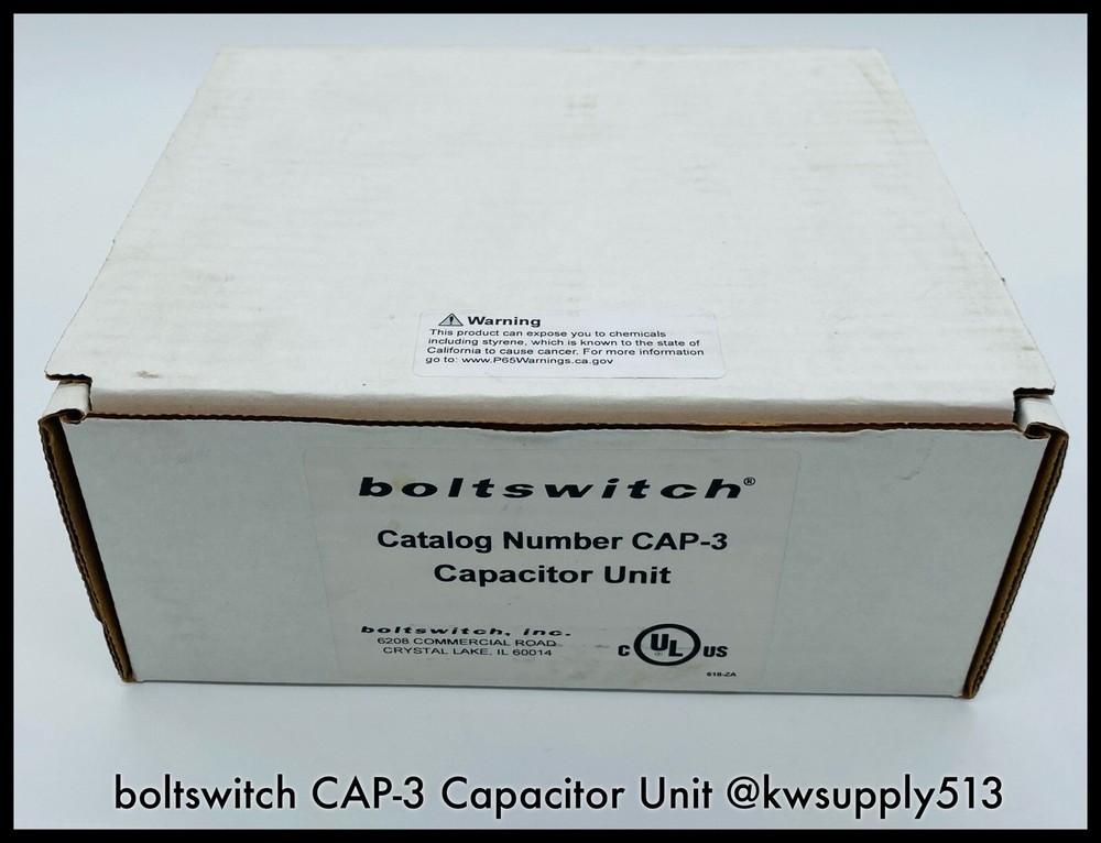 CAP-3 ~ Boltswitch CAP-3 120VAC In / 170VDC Out Capacitor Unit ~ Sealed Surplus