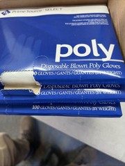 1000 Prime Source SELECT Food Service Glove Clear LARGE Blown Poly