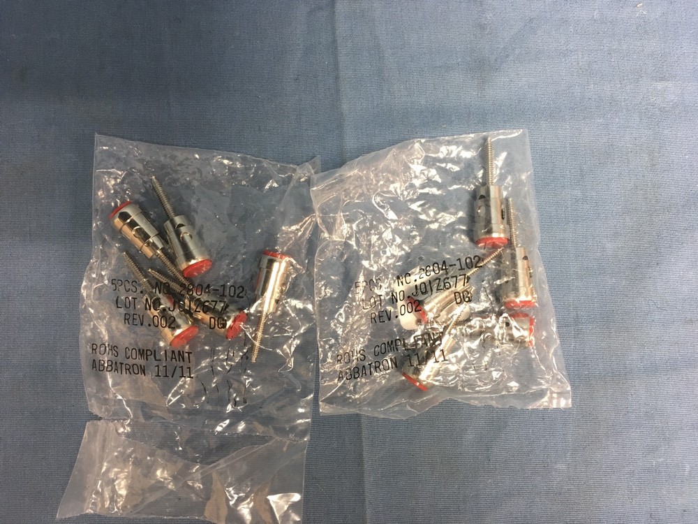 10 NEW Abbatron/HH Smith 2804-102 Spring Loaded Binding Post 15 A Red #6-32 Stud