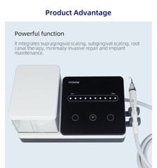 Dental Ultrasonic Piezo Scaler Scaling 10 Tip Fit EMS LED Handpiece 600ml Bottle