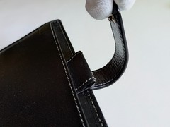 Filofax Holborn Personal Bible Size Black Full Grain Buffalo Leather Used