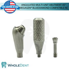 10X Angulated Multi Unit 45° Prosthetic NC Compatible with Megagen® BlueDiamond