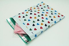 1000 14.5×19 Colorful Hearts Designer Poly Mailers Envelopes Custom Bags