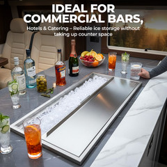 Commercial Stainless Steel Drop-In Ice Bin Chest 18″x12″