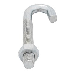 Hampton 02-3459-861 Zinc-Plated Steel J-Bolt 5/16×3 L in. with Nut (Pack of 10)