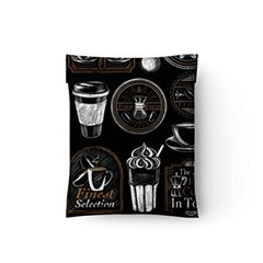 10×13 100 Coffee Bean Coffee Shop Designer Poly Mailers Shipping Envelopes Pr…