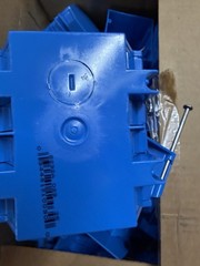 (QTY 50) Carlon B232ACP 2-Gang PVC New Work Outlet Box w/ Nails, 3″ Deep, 32