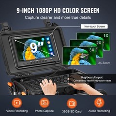 9″ Sewer Camera 230 ft/70m Self-Leveling Drain Camera with 512Hz Transmitter