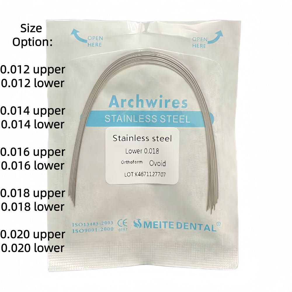 20Packs Dental Orthodontic Stainless Steel Arch Wires Round Ovoid/Natural Arcs
