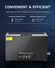 CREWORKS Titanium Steel Ultrasonic Cleaner 30L Timed Digital Cleaning Equipment