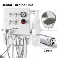 Portable Dental Turbine Unit Weak Suction Work Air Compressor/ Handpiece 2/4Hole