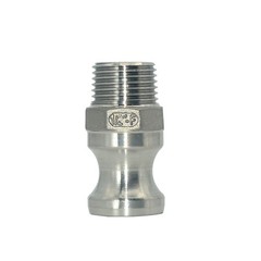 1/2″ 0.5 inch Type F Camlock Male Adapter to Male NPT Stainless Steel US STOCK