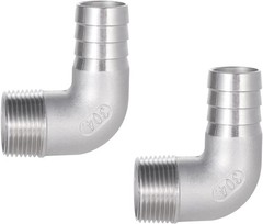 304 Stainless Steel Hose Barb 90 Degree Elbow 3/4″ Hose Barb to 3/4″ NPT Male