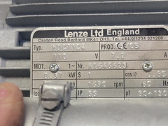 Lenze MDC71C4 0.5 HP .37kW AC Gearmotor/ Right Angle hollow w/ shaft NOS