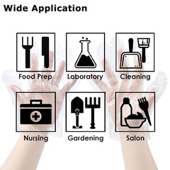 200/500/1000 Plastic Gloves Disposable Premium Polythene Catering Food Mechanics