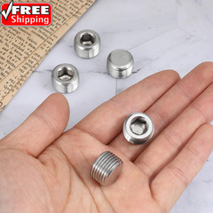 5 PCS 3/8″ NPT Male Pipe Plug Stainless Steel Pipe Plug Fitting Set Hex Counter