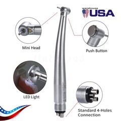 LED Optic Mini Head Dental High Speed Handpiece One Water Spray Air Turbine M4