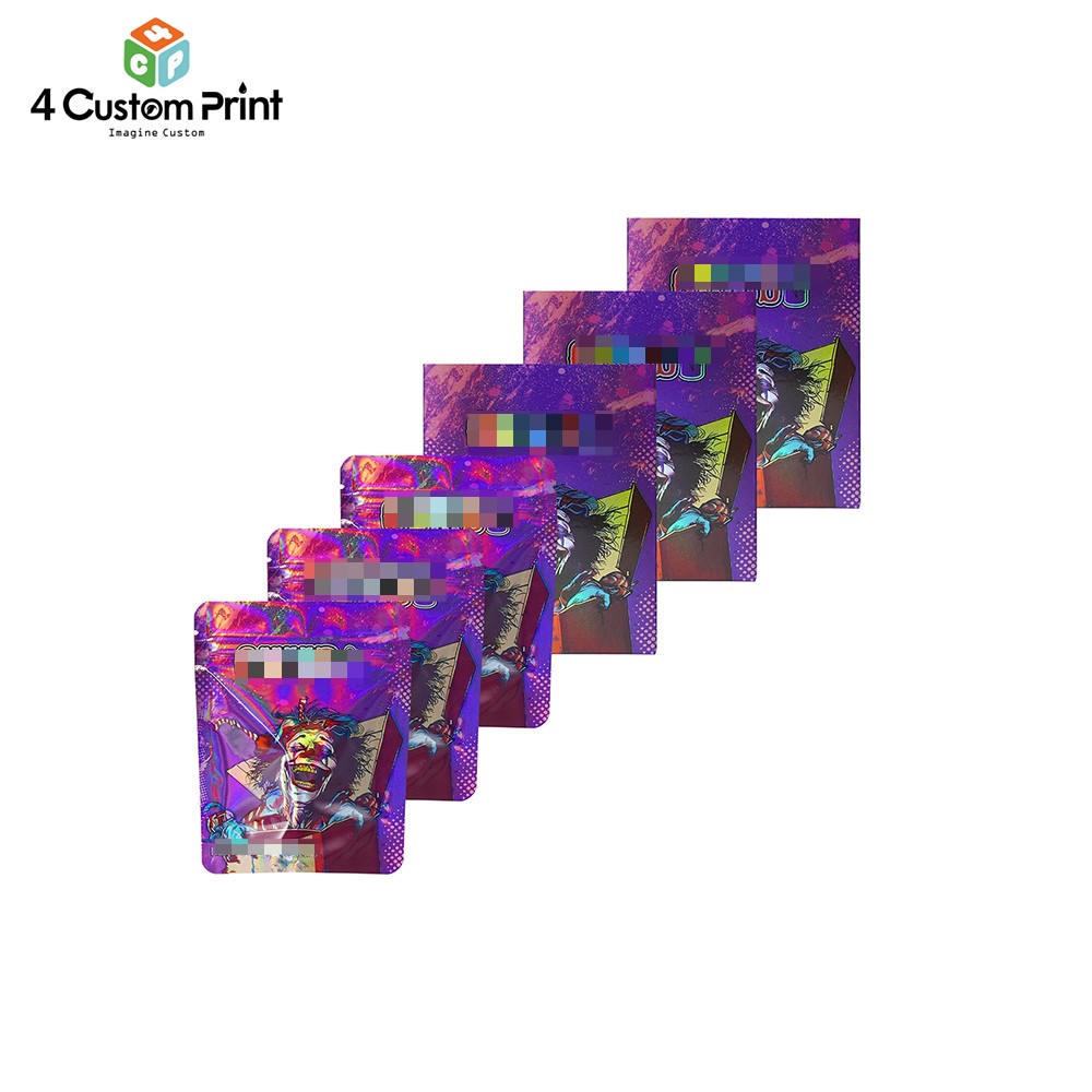 25 Sets 3.5g Smell Proof Zip Seal Pouch Reclosable Mylar Foil Bags For Candy
