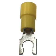(100) Vinyl Insulated Spring Spade Terminal 12-10 AWG #10 Stud Wire Connector