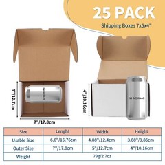 Set of 25 White Corrugated Shipping Boxes Ideal for Small Business Mailing