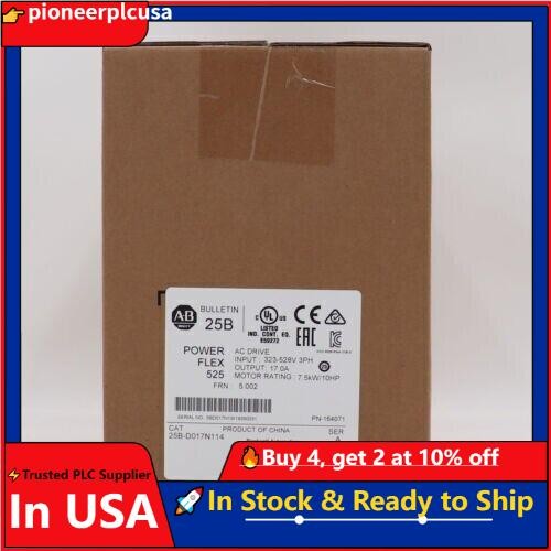 NEW AB Allen-Bradley 25B-D017N114 PowerFlex 525 7.5kW/10HP Sealed US Free Tax