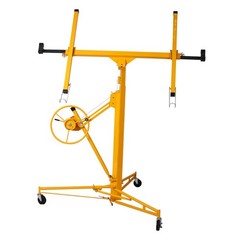 FOREOCELIV 11ft Drywall Lift Panel Hoist Jack Lifter 150 lbs Ceiling Wall Yellow