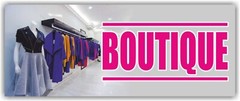 BOUTIQUE Advertising Banner Vinyl Mesh Sign Shop Store Clothing Dealer Resale