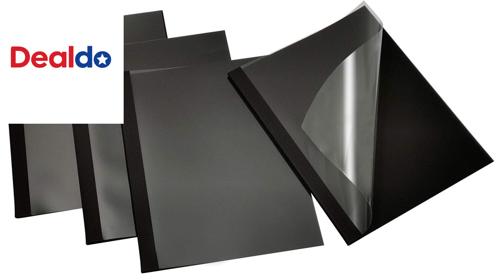 TBC6-25-BK Thermal Binding Covers, 1/4 Inch, Black, Letter Size Holds 55 Sheets,