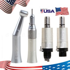 Dental Slow Low Speed Handpiece Contra Angle Straight Air Motor 2/4 HOLES E-TYPE