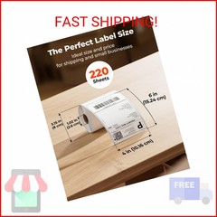 MUNBYN 4″x6″ Direct Thermal Printer Label, Shipping Labels Compatible with Rollo