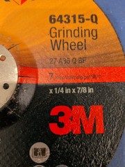 3M Cubitron II Grinding Wheel 7″ X1/4″X 7/8 Black 64315-Q Precision