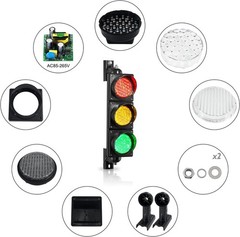 BBMI AC85-265V(4 inch) Traffic Light, Red Yellow Green Black,Green,Yellow